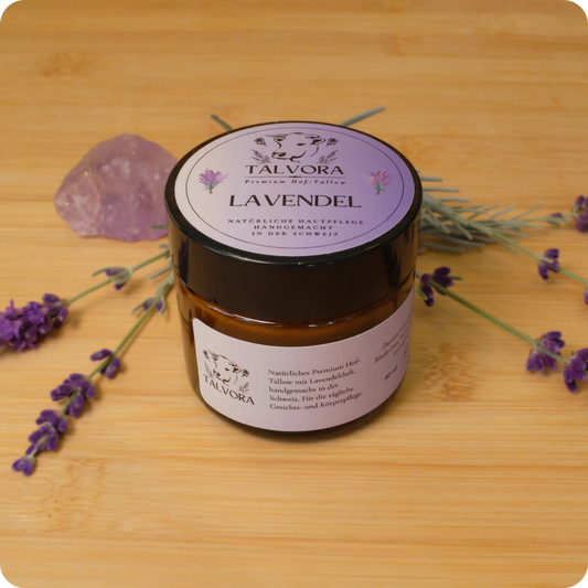 Lavendel Tallow Glas geschlossen