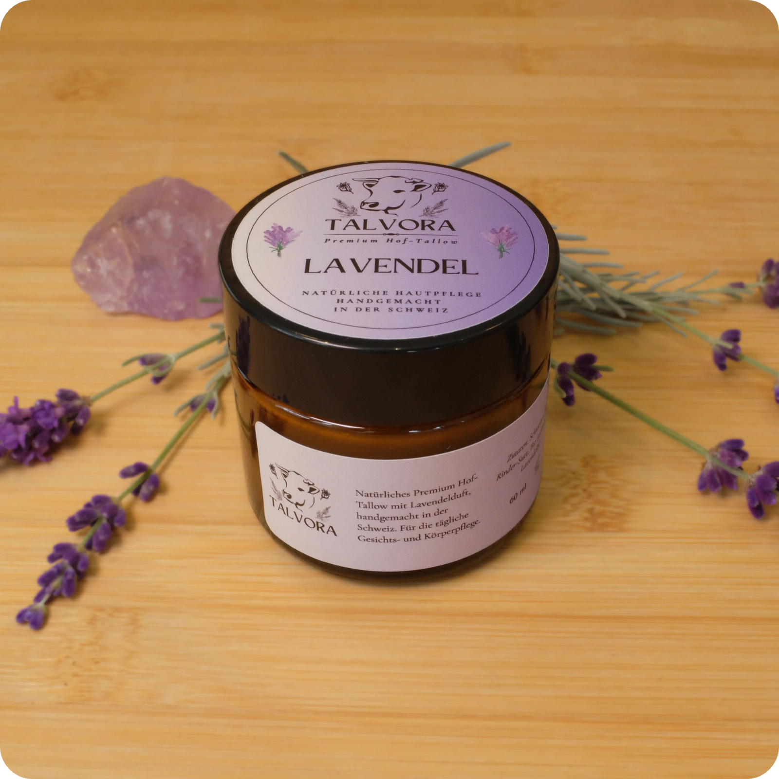 Lavendel Tallow Glas geschlossen